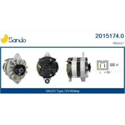 Generator Sando 2015174.0 für Renault Für Fahrzeuge Ohne Klimaanlage