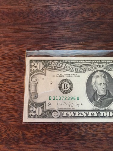 1988A 20 DOLLAR BILL-SMALL FACE FEDERAL RESERVE NOTE-NEW YORK DISTRICT B #2 - Picture 2 of 6