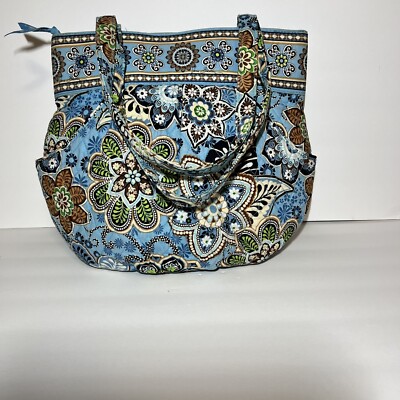 新品未使用品【Vera Bradley】バッグ チェック 花柄 紫 水色 紺色 ベラブラッドリーの中古通販 | ブランディア