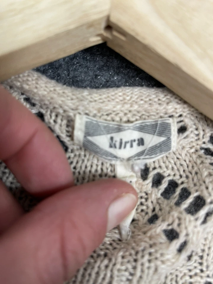 Suéter Kirra Mujer Medio Abierto Tejido Grueso Ligero L/S Camisa N299 Foto 4 de 4