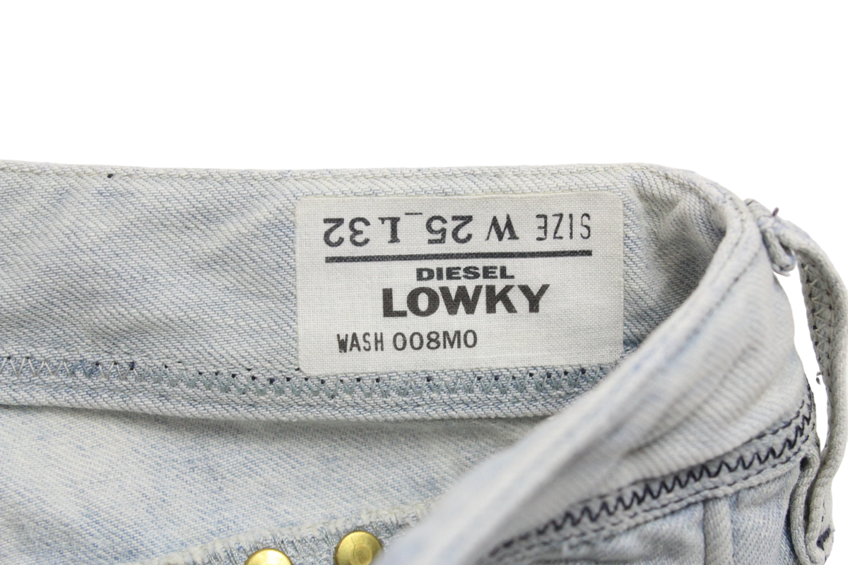 DIESEL Lowky 008M0 Jeans Women's W25/L32 Zip Fade Effect