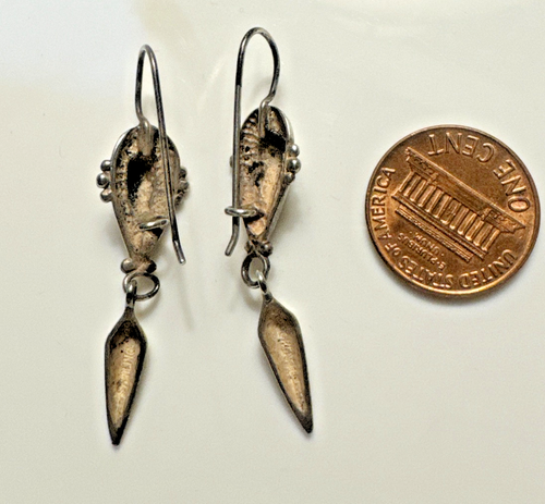 Vintage Sterling Silver Dangle Earrings - Picture 3 of 3