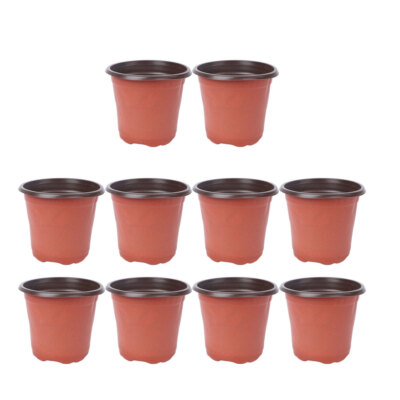 10PCS Flower Pots Plant Nursery Pots Garden Flower Bucket Flower Starting  Pot | eBay