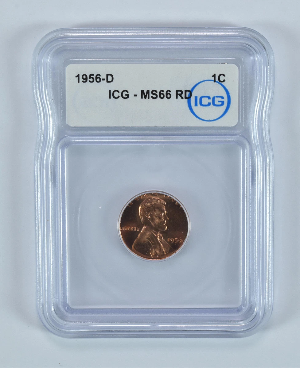 25+ MS 66 Graded 1956 Lincoln Wheat US Small Cents (1909-1958) for