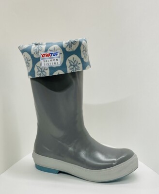 NEW Women's Salmon Sisters 15 in Legacy Boot Gray Sand Dollar Triple Dipped 