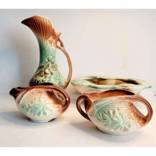 McCoy Pottery Daisy Pattern Vintage Pitcher Creamer Sugar Planter Set PR04 - Picture 7 of 21