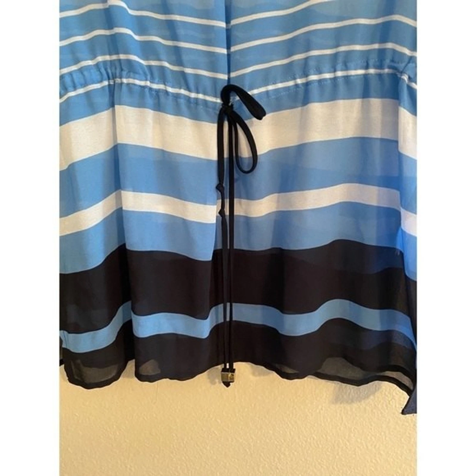 Michael Kors Camicetta tunica in chiffon con coulisse Small