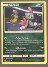 CARTA CARD Pokèmon POKEMON TM Sole e Luna Sneasel base ps 70 73/156