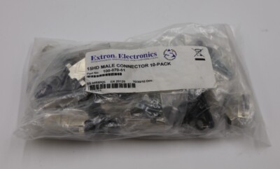 Extron 100-070-51 HD15 Male Connector - 10 Pack HD15/VGA Male connectors, NEW