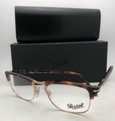 New PERSOL Rx-able Eyeglasses 8359-V 24 51-19 145 Havana Tortoise Gold  Frames