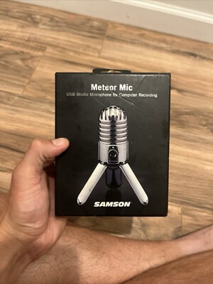 Samson Meteor Mic - USB Studio Chrome Microphone  Tested Working