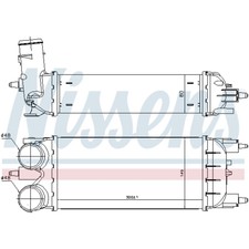 Ladeluftkühler Turbokühler LLC NISSENS für Peugeot 508 SW I 8E_ 8D_ Citroën C5