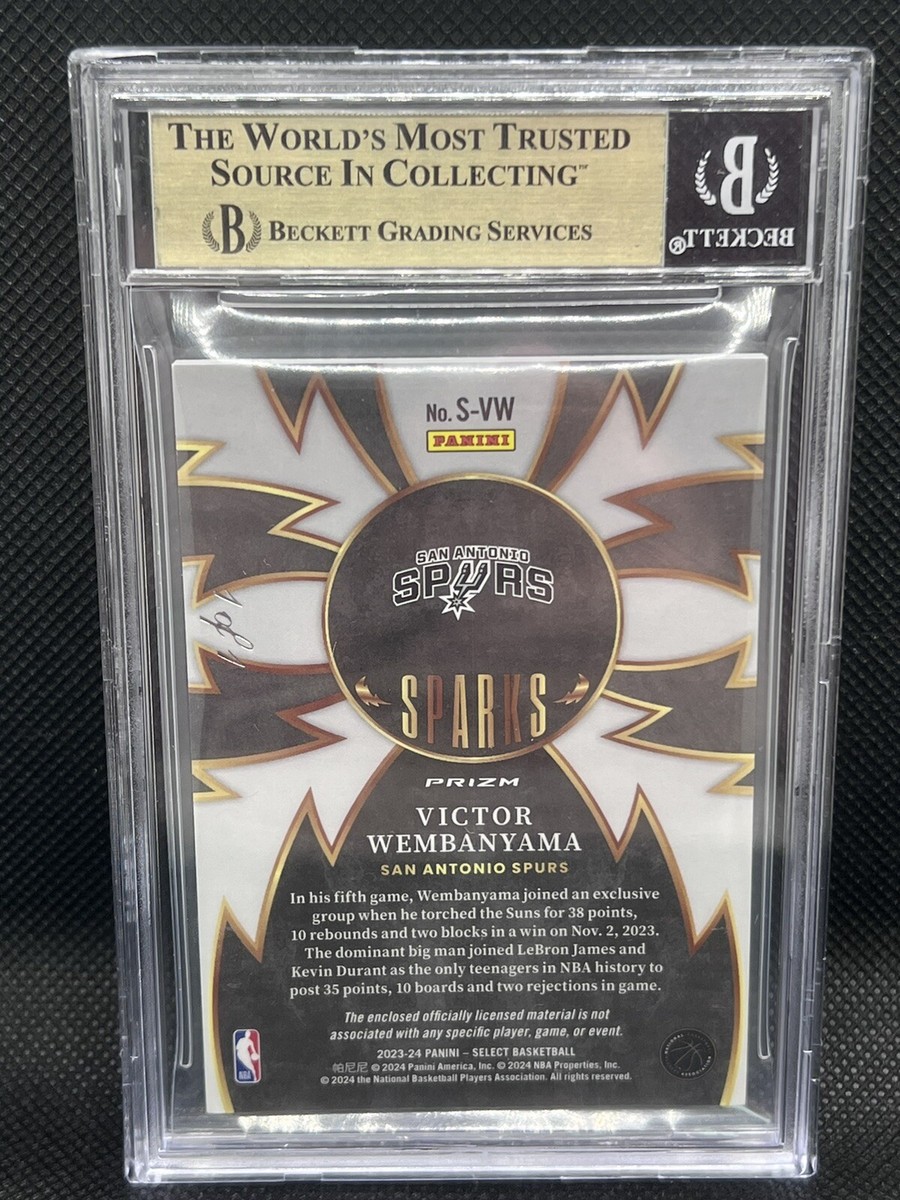 2023 Panini Select 1/1 BLACK Prizm PATCH VICTOR WEMBANYAMA BGS 9.5