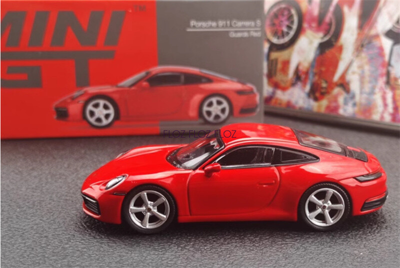 for MINIGT for Porsch for 911 for 992 for Carrera S Guards Red 1