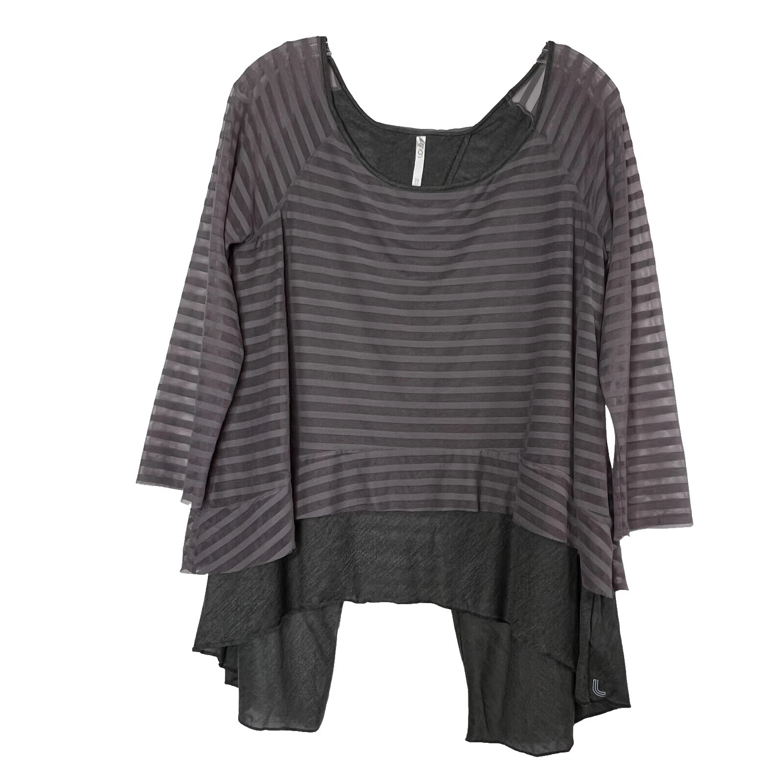 Seda de rayas Tops Ropa Deportiva para Mujeres