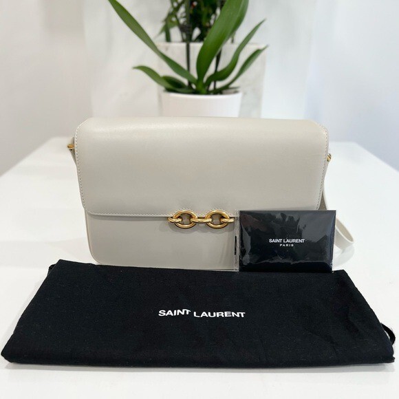 Saint Laurent Le Maillon Leather Shoulder Bag | eBay