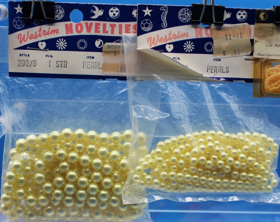 CUENTAS DE SEMILLAS VINTAGE ARTESANALES PERLAS DE IMITACIÓN WESTRIM MILL HILL PARAMOUNT SELLADAS Foto 2 de 3