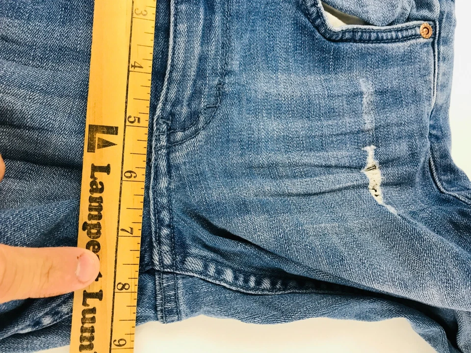 Pantalones de mezclilla ajustados largos desgastados talla 6 de tiro bajo H&M DIVIDED para mujer Foto 4 de 4