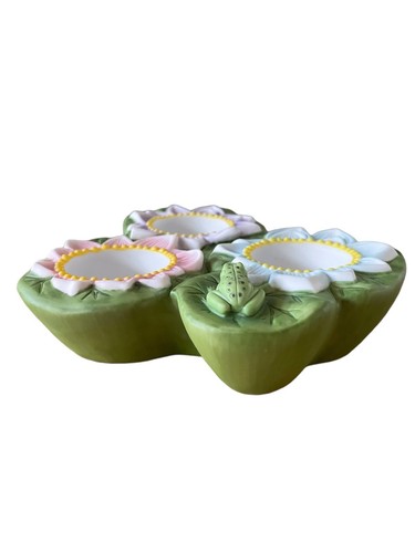 Partylite Tea Light Holder Lilly Pad Frog P7150 - Picture 11 of 11