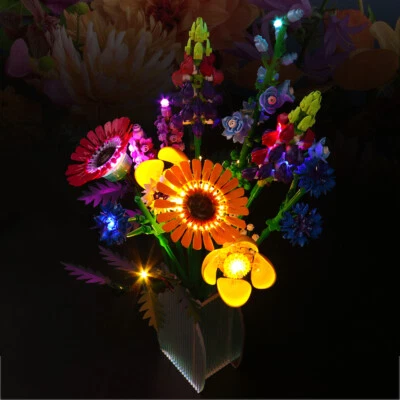 LocoLee LED Licht Kit für Lego 10313 Wildblumen Bouquet Dekor Beleuchtung Set