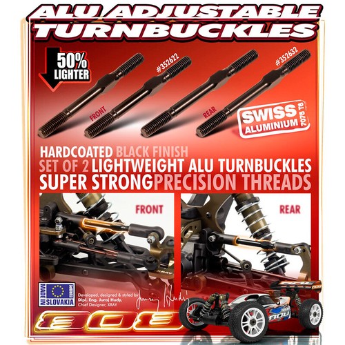 XRAY Aluminum M5 x 64mm (L/R) Rear Camber Link Turnbuckle (2) XRA 352632 - Picture 3 of 3
