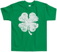 Distressed Four Leaf Clover Toddler T-Shirt Tee St. Patricks Day Holiday Fun