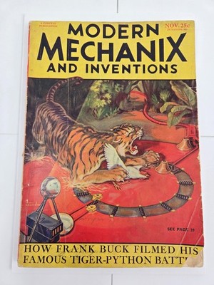 Modern Mechanix and Inventions Pulp Magazine Nov. 1932 Norman Saunders Cover