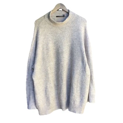 Jenni Kayne Oversized Alpaca Merino Crewneck Sweater Oatmeal Women's XL