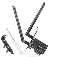Ubit WiFi Card 6E 5400Mbps for Intel 6GHz 5Ghz 2.4GHz PCIe Card, Black