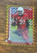 2025 Topps Chrome Gold Geometric Refractor Auto Patrick Peterson /50 #X16868