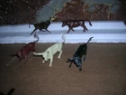 MARX VINTAGE CATTLE LONG HORN STEERS COWBOYS PLAYSET ANIMALS LOT