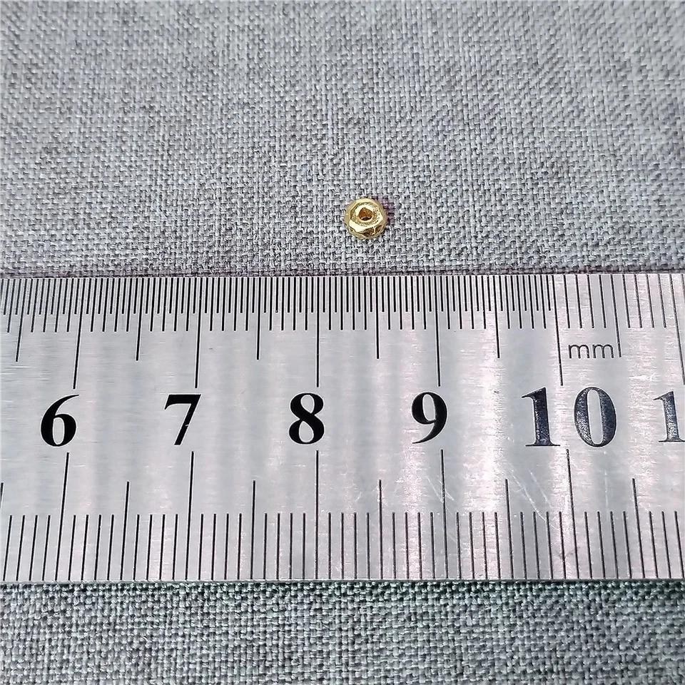 20 piezas de cuentas facetadas de plata de ley 925 con espaciador de pulsera chapado en oro de 3,5 mm Foto 2 de 3