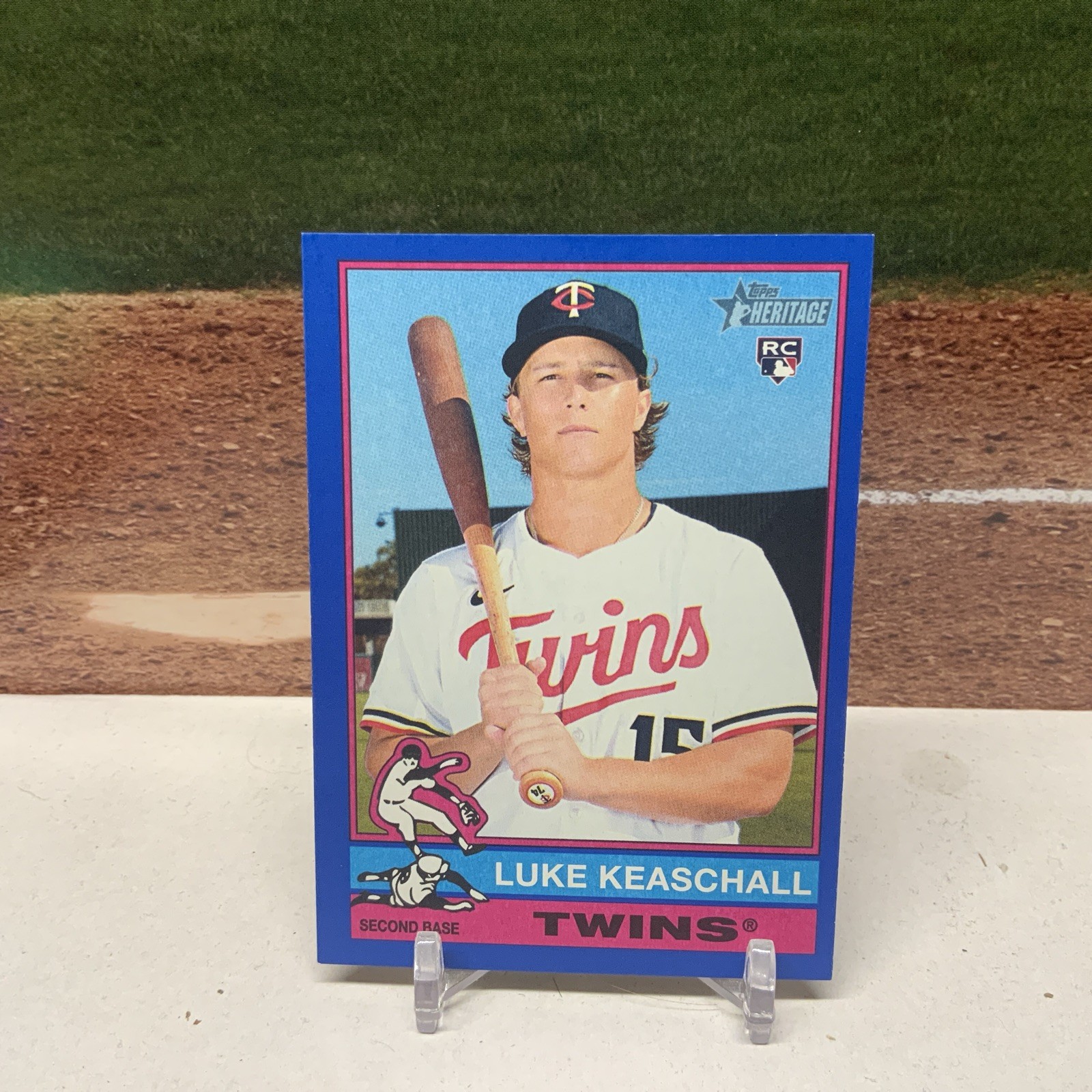 2025 Topps Heritage High Number - Luke Keaschall #614 Dark Blue Border - Twins