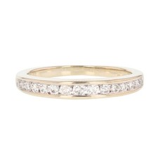 .33ctw Round Cut Diamond Channel-Set Wedding Band Ring 14k White Gold Size 5.75