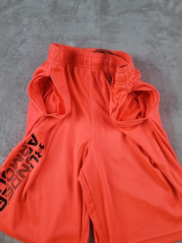 Under Armour Youth Size Large Orange Basketball Shorts,Logo Leg, Loose, Athletic - Picture 14 of 20