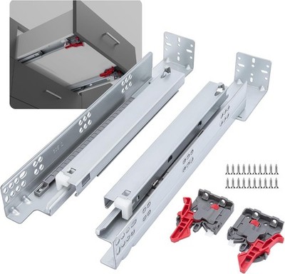 LONTAN 6 Pairs Undermount Soft Close Drawer Slides 21 Inch 100lb Cap