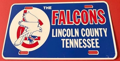 The Falcons Lincoln County Tennessee Booster License Plate High School
