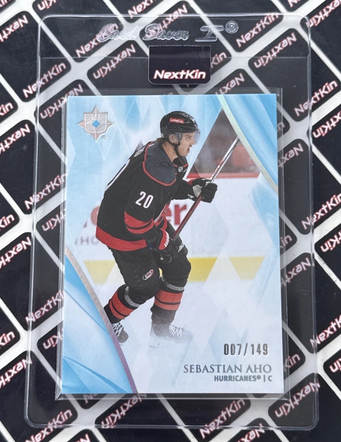 Sebastian Aho 2023-24 Upper Deck Ultimate Hockey Card #42/149