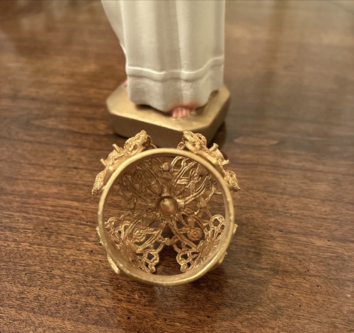 Vintage Columbia Statuary ? “CB” Infant of Prague Statue Italy 7.5” 345A Chalk - Bild 17 von 24