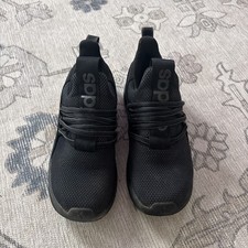 adidas Lite Racer Adapt 7.0 Black White Grey Kids Shoes JP5201 US Sz 3