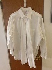 Brooks Brothers Men  s White Business Shirt 18 Neck: 34 Sleeves