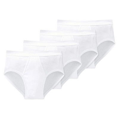 Schiesser Men's Briefs 4 Pack - Double Rib, Sports Brief, Cotton Essentials