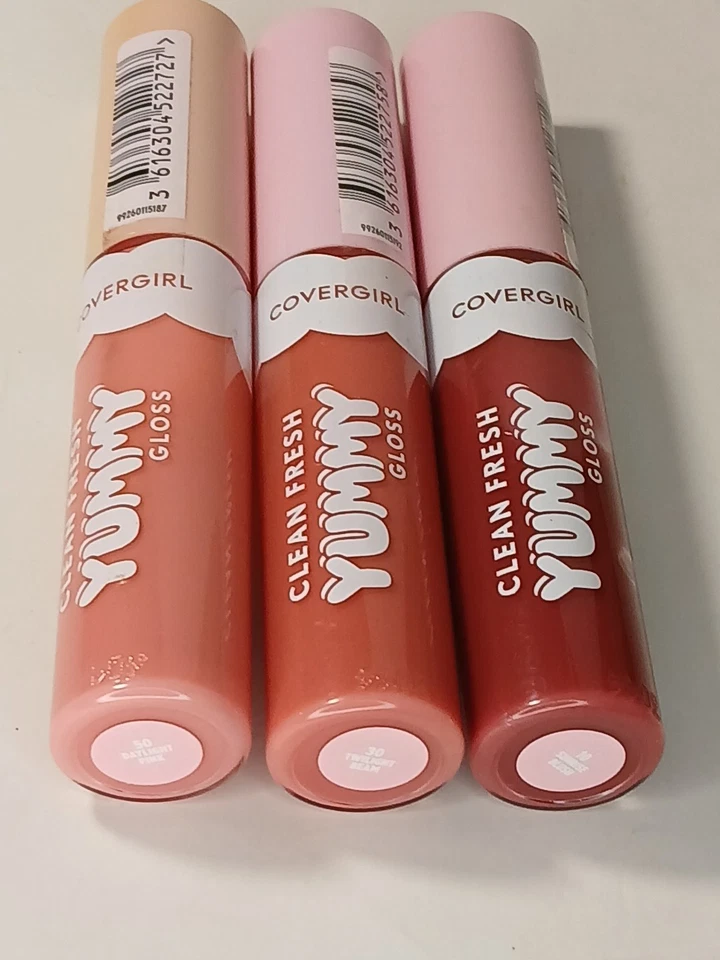 Brillo Labial Conjunto de 3 Variedad Tonos Cubierta Niña Delicioso Brillo Nuevo Con Etiquetas Lote de 3 Foto 2 de 4