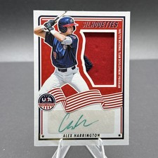 2025 Panini Stars & Stripes Alex Harrington Auto Jersey Patch Green INK SP /10