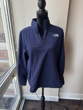 The North Face Women's Navy Quarter Zip Fleece Pullover Size L