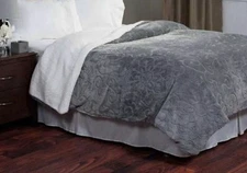 Lavish Home King-Size Flannel-Like Fleece Blanket With Sherpa Backing
