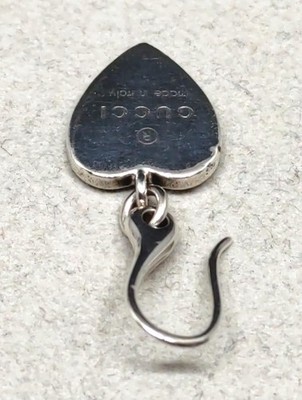 GUCCI Heart Motif Single Earring 40400 Sterling Silver AG925 with 