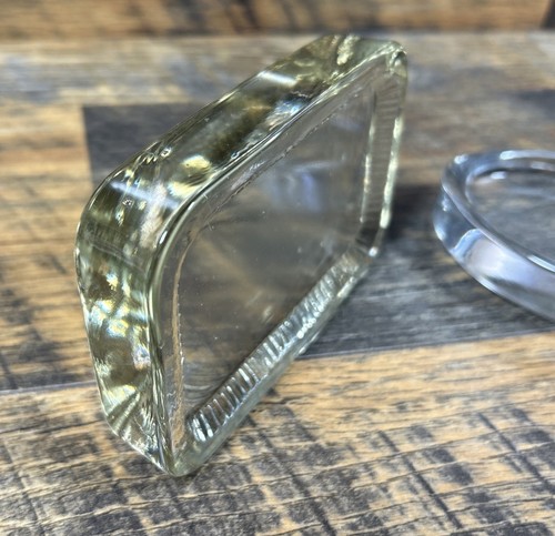 Antique Vintage Clear Glass Soap Dishes (lot of 2) Oval And Square - 第 2/7 張圖片