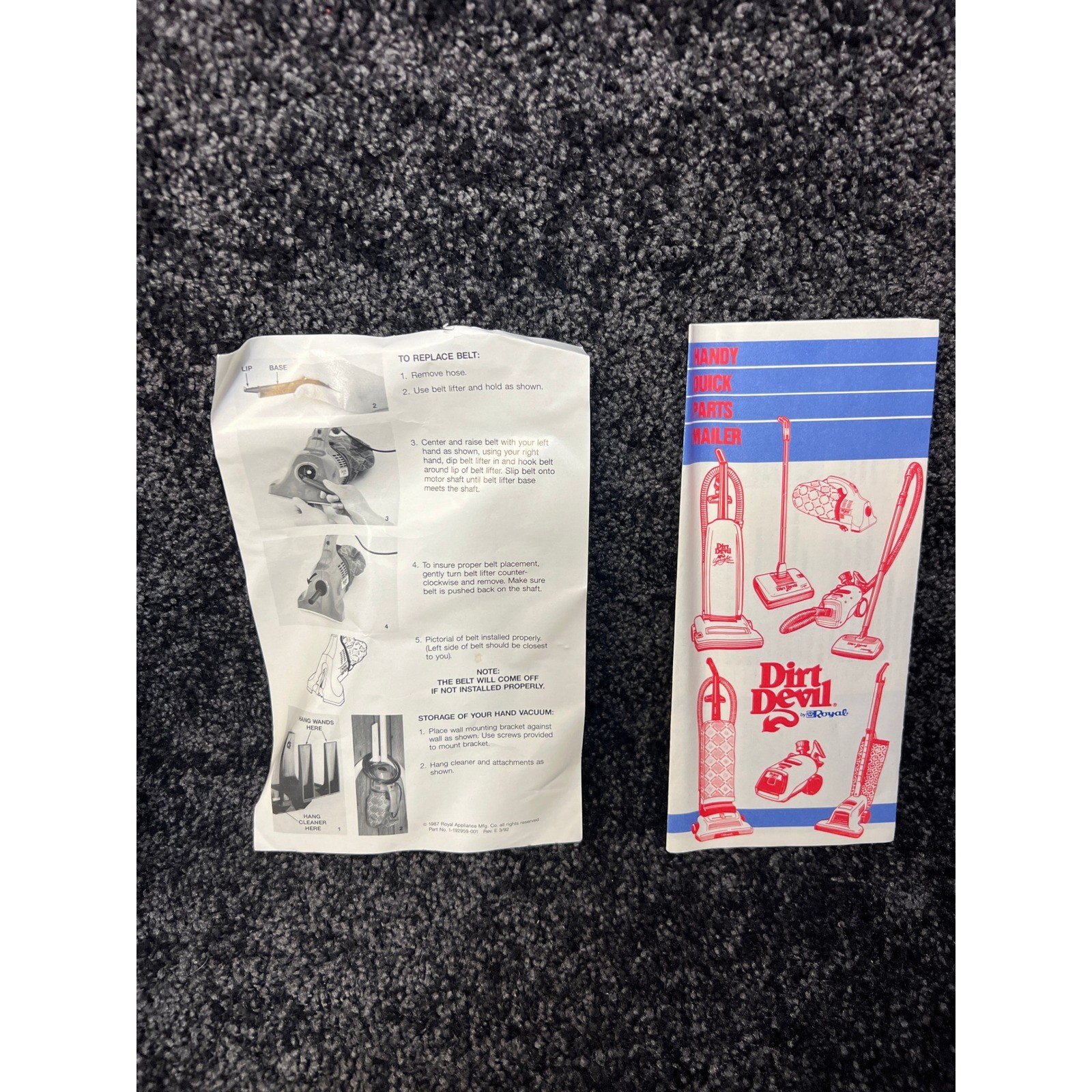 Vintage New Open Box Dirt Devil Model 192 Vacuum Kit - Fits All Royal Hand Vacs