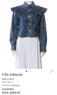 Ulla Johnson Denim Jacket Size M Womens